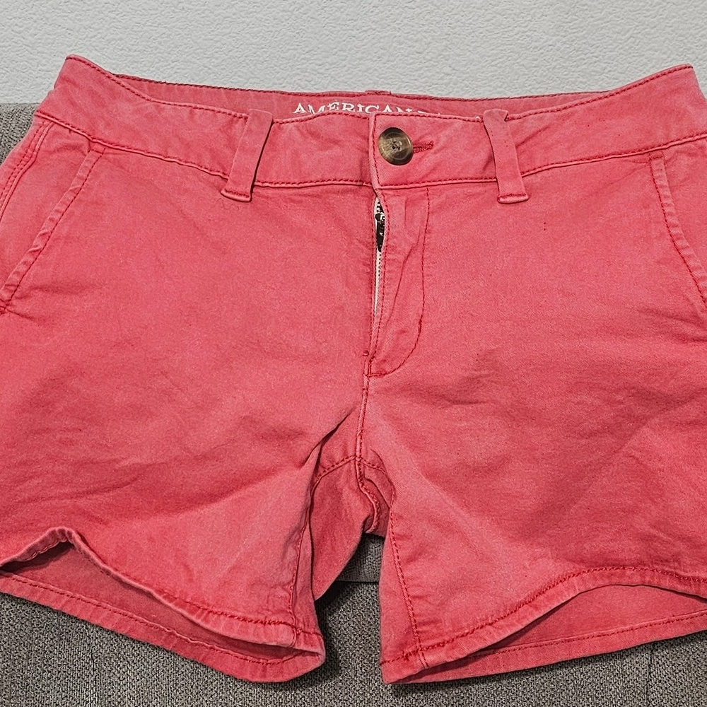 American Eagle Outfitters Coral High Waist Shorts